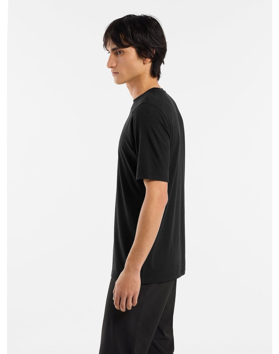 Ionia Merino Wool Shirt SS Men's Black - Arc'teryx Australia
