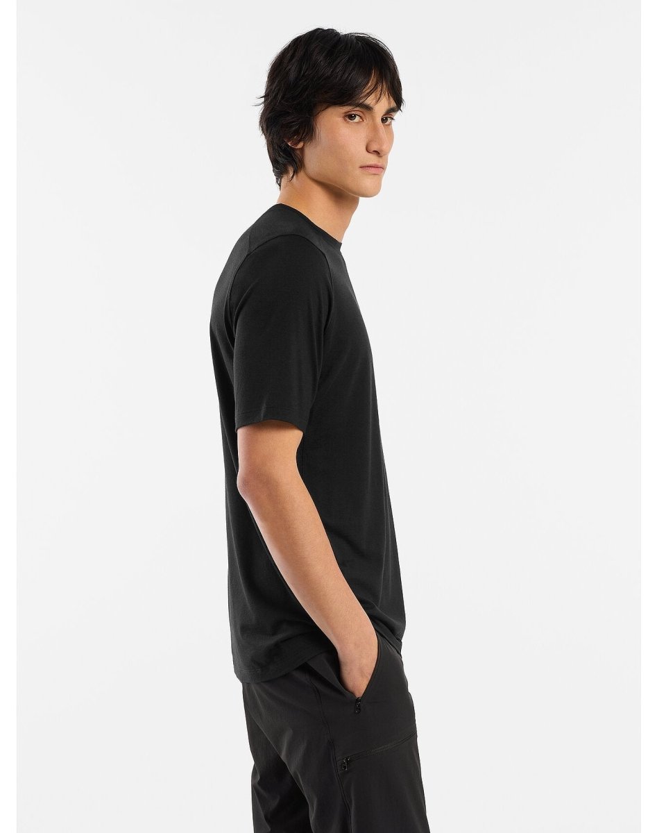 Ionia Merino Wool Shirt SS Men's Black - Arc'teryx Australia