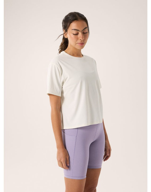 Taema Crop T-Shirt Women's Arctic Silk Heather - Arc'teryx Australia