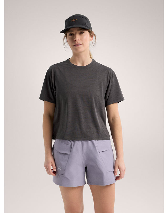 Taema Crop T-Shirt Women's Black - Arc'teryx Australia