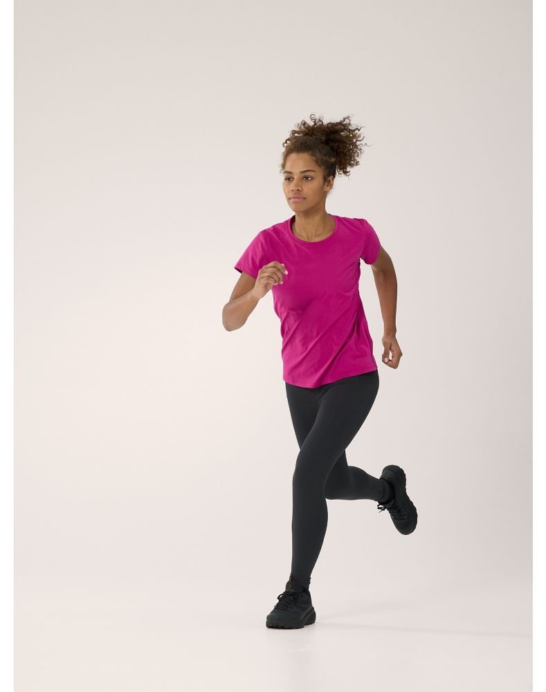 Taema Crew Neck Shirt SS Women's Amaranthus Heather - Arc'teryx Australia