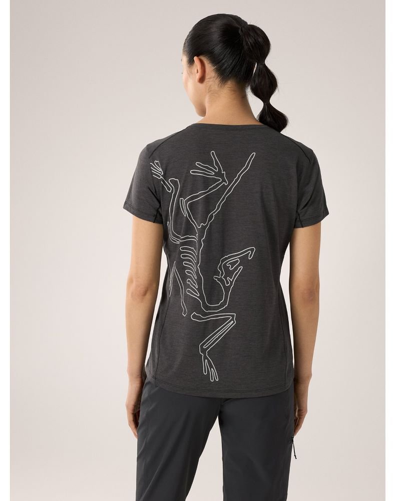 Taema Arc'Bird Crew SS Women's Black Heather - Arc'teryx Australia