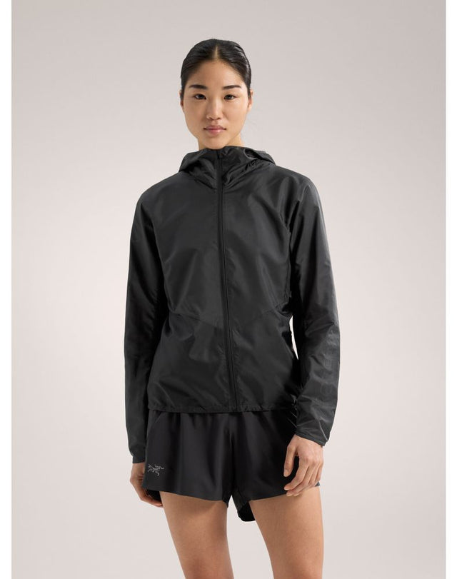 Norvan Windshell Hoody Women's Black/Graphite - Arc'teryx Australia