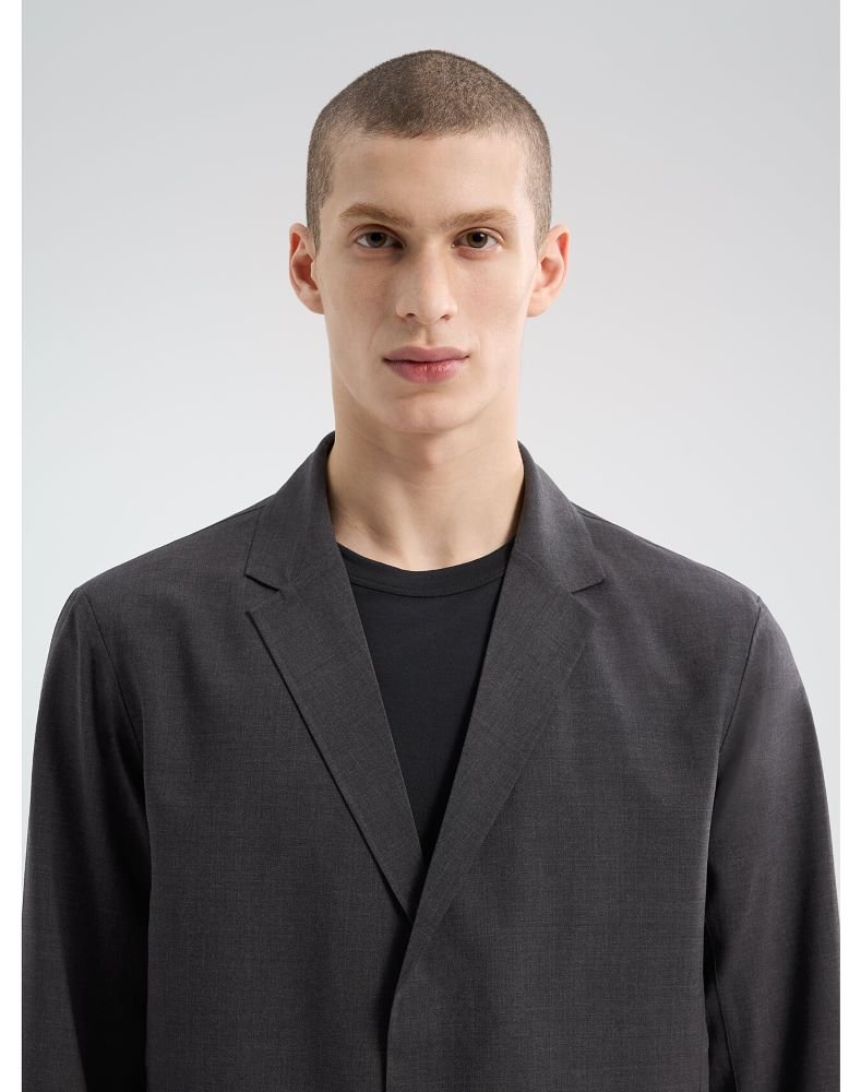 Convex Wool Blazer Men's Black Heather - Arc'teryx Australia