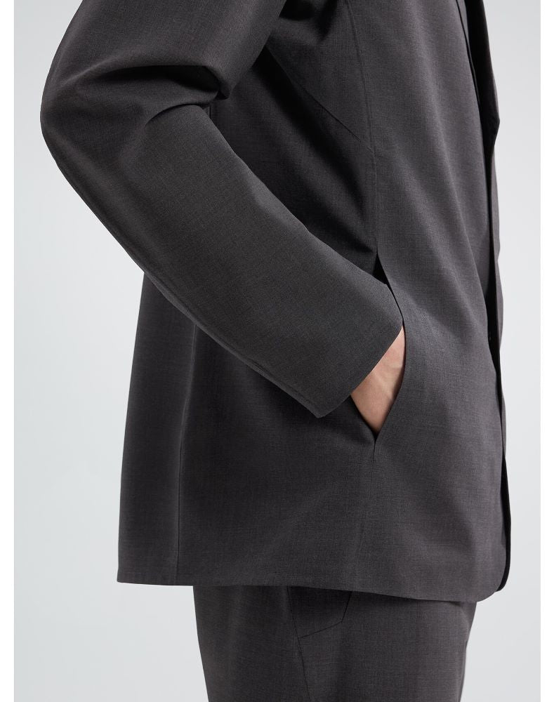 Convex Wool Blazer Men's Black Heather - Arc'teryx Australia