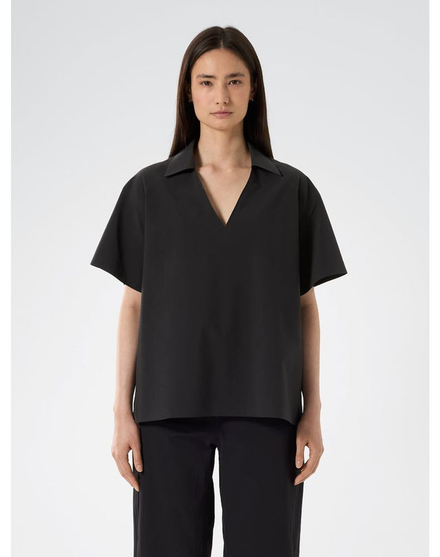 Eave V - Neck Shirt Women's Black - Arc'teryx Australia