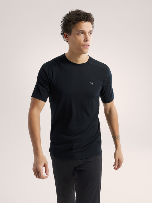 Ionia Merino Wool Shirt SS Men's Black - Arc'teryx Australia