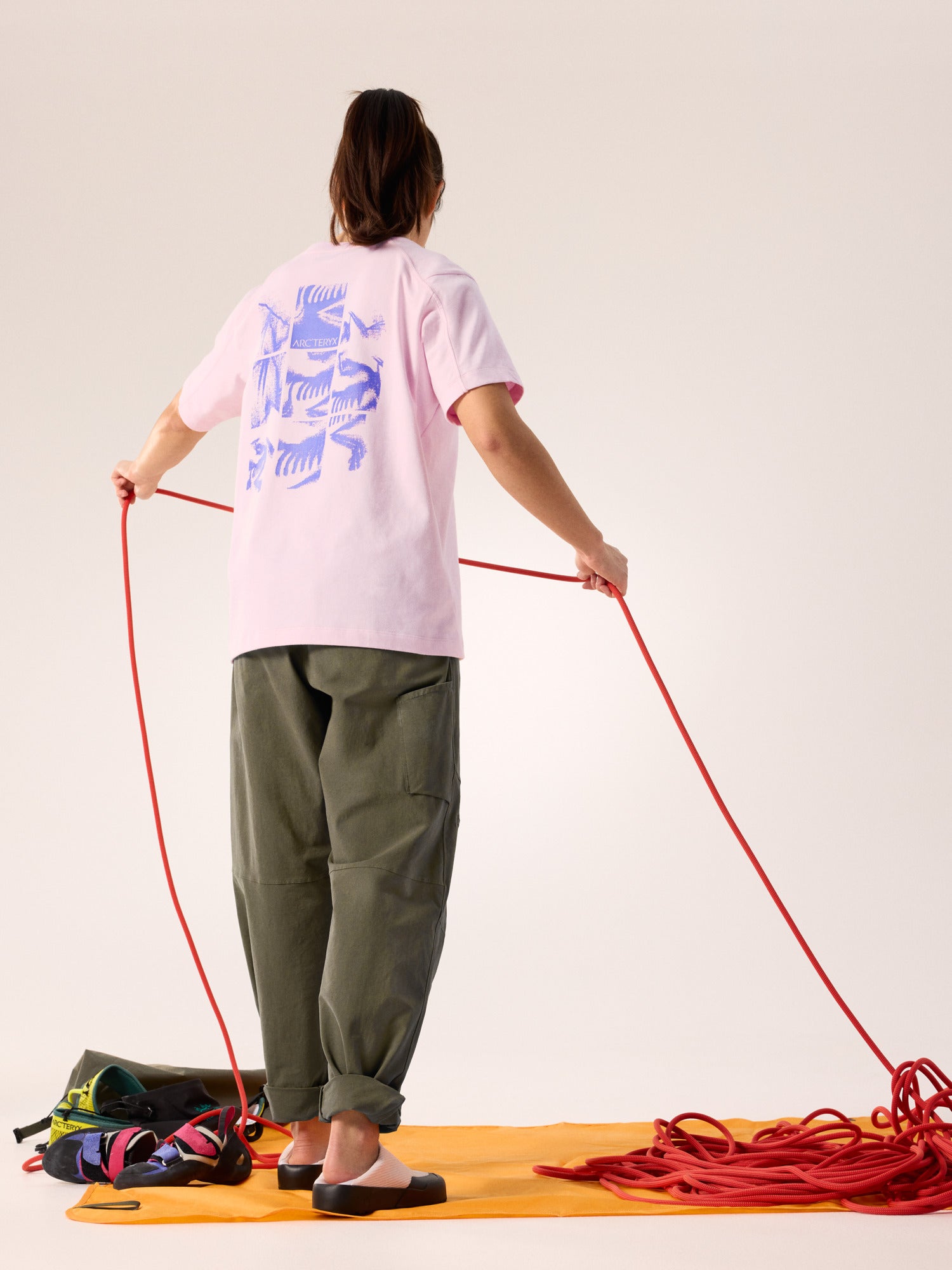 Kragg Cotton Bird Tile Crew Shirt SS Women's