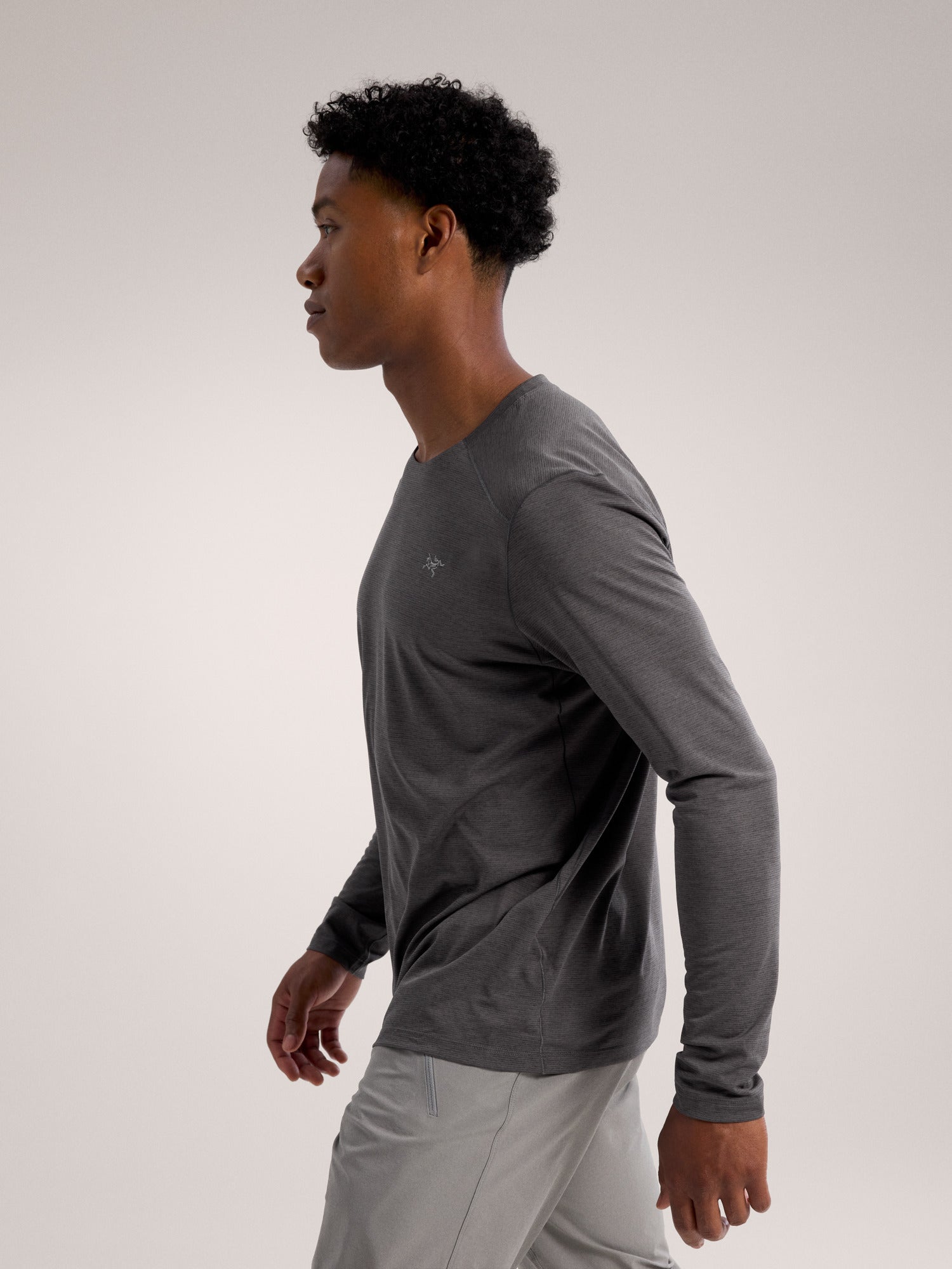 Cormac Crew Neck Shirt LS Men's Black Heather - Arc'teryx Australia