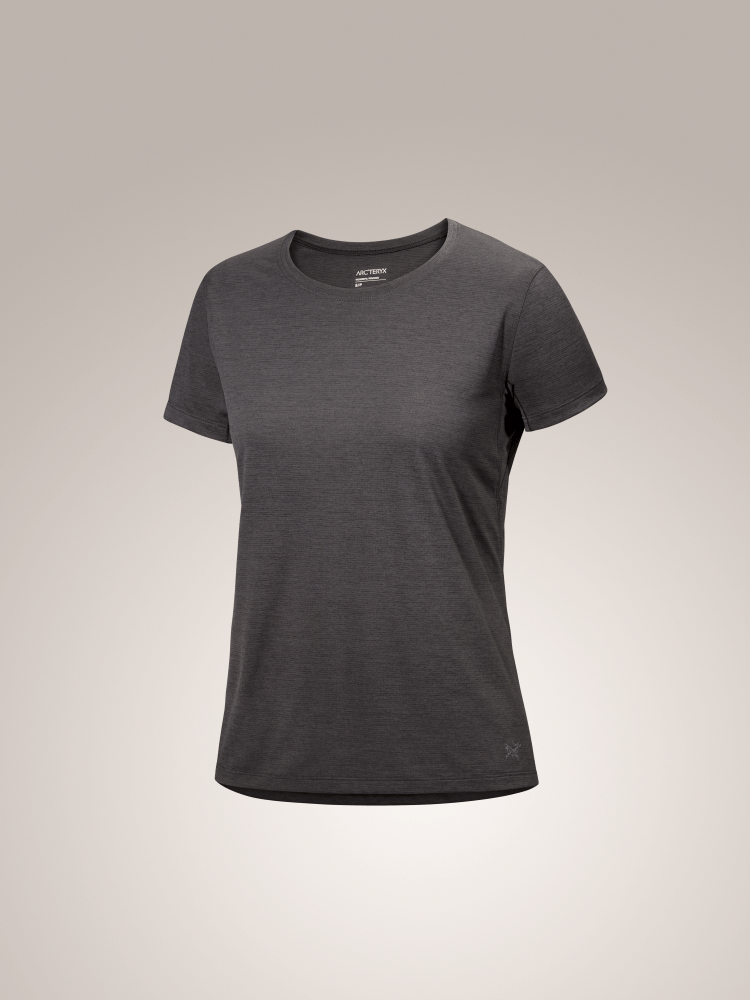 Taema Crew Neck Shirt SS Women's Black Heather - Arc'teryx Australia
