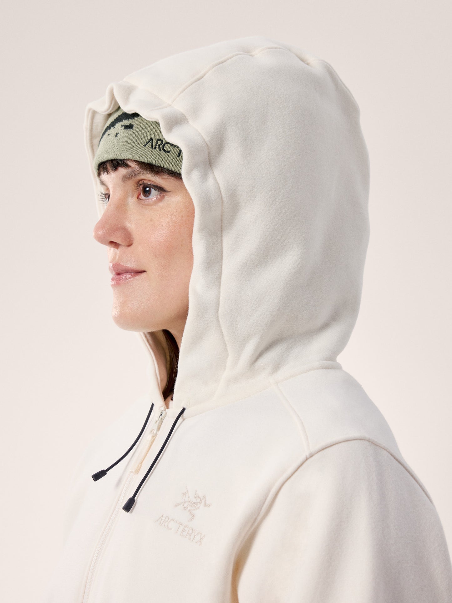 Emblem Fleece Full Zip Crop Hoody Women's