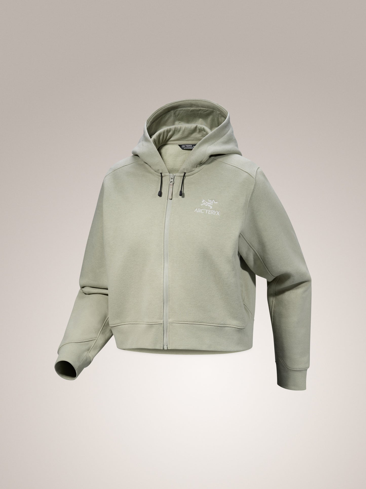 Emblem Fleece Full Zip Crop Hoody Women's