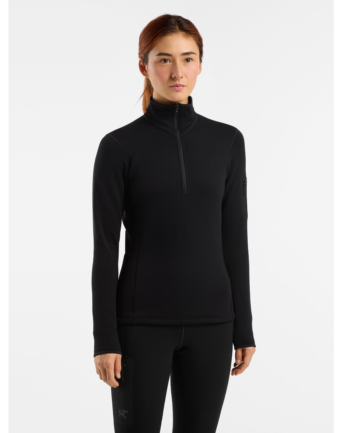 Rho Heavyweight Zip Neck Women's in Black - Arc'teryx Australia