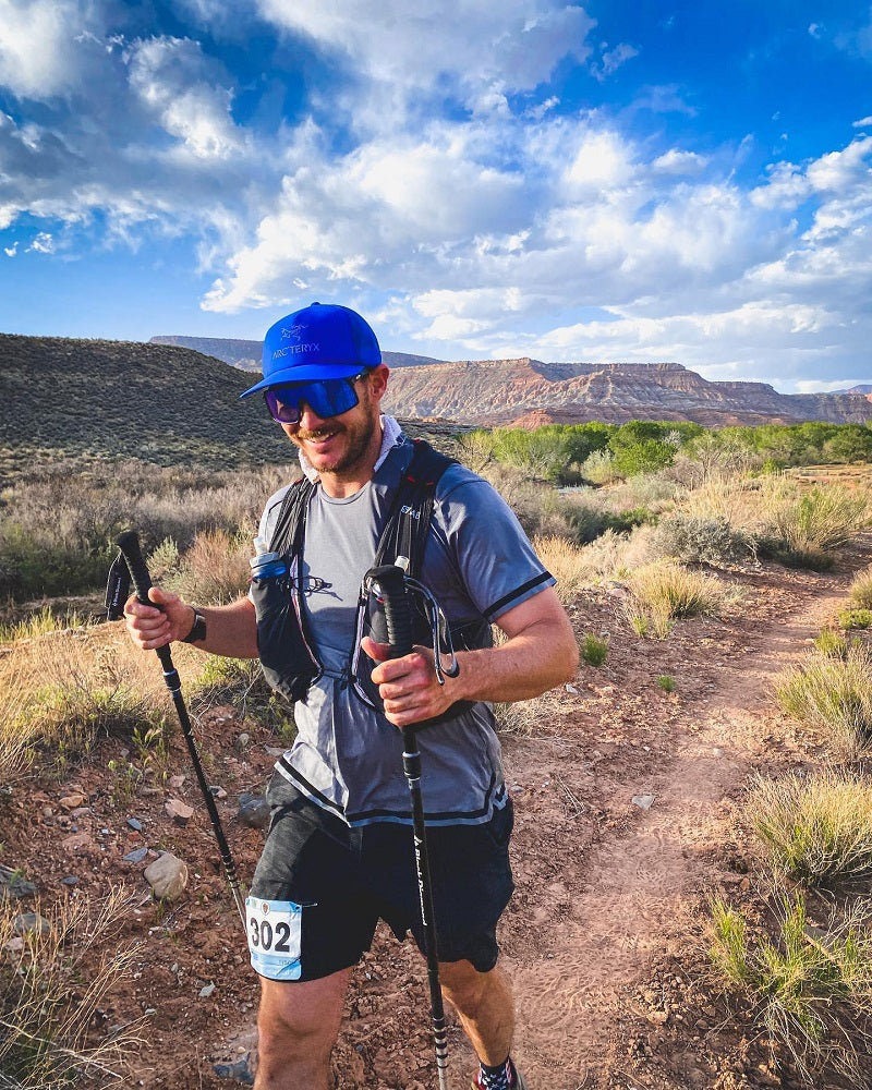 Logo Flat Brim Trucker Hat [final sale]